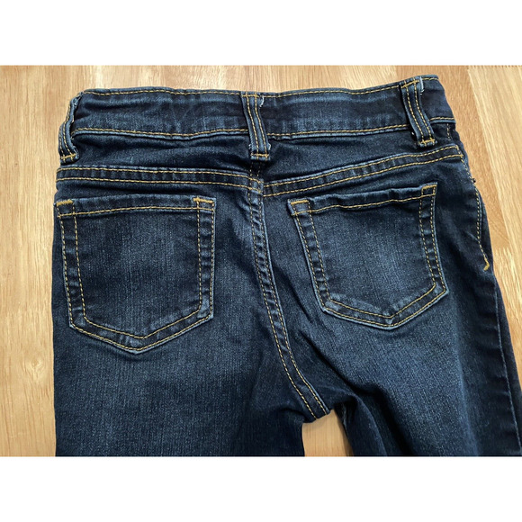 Girls Super Stretchy Bootcut Jeans Size 6X, Cat and Jack, Dark, Adjustable Waist - Picture 3 of 14